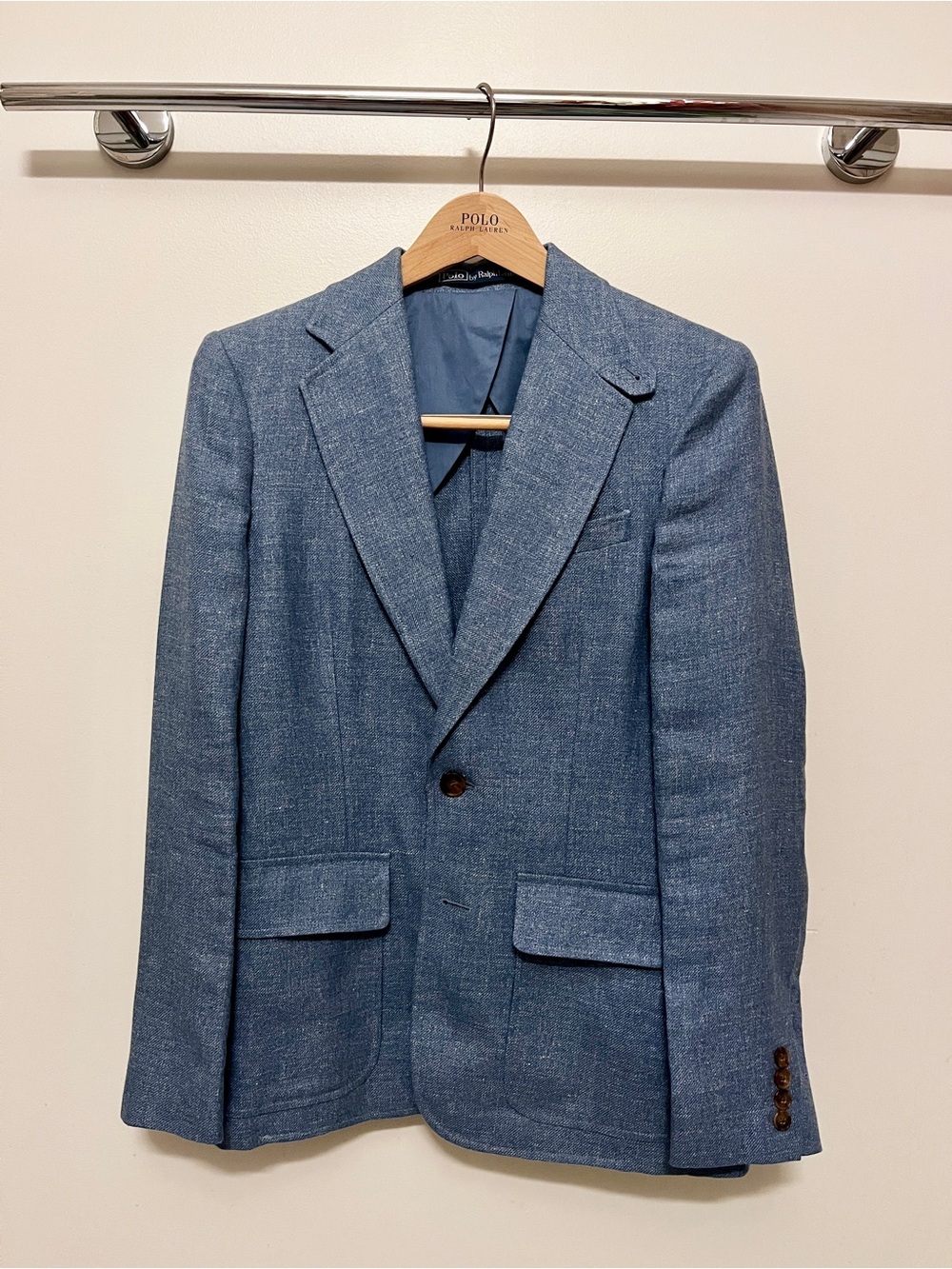 Ralph Lauren Light Blue Linen-Blend Blazer